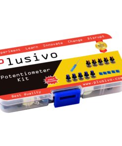 Potentiometer Kit 46 pcs B1K–B1M Ohm Linear Rotary Taper Potentiometer with WH148 Knobs, Multi-Turn Trimmer 3296 (1K-100K), Mini Screwdriver, Washers and Nuts, Potentiometer Kit from Plusivo 13 81vaCa DsCL