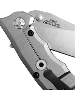 Zero Tolerance 0562CF Hinderer Slicer Folding Knife; 3.5” CPM-20CV Stonewashed and Satin Steel Blade, Carbon Fiber Front Handle, KVT Ball-Bearing Opening, Frame Lock and Reversible Pocketclip; 5.5 OZ… 3.5" 35 81vaatV3y2L
