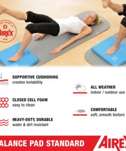 AIREX Balance Pad – Stability Trainer for Balance, Stretching, Physical Therapy, Exercise, Mobility, Rehabilitation and Core Training Non-Slip Closed Cell Foam Premium Balance Pad Blue Standard 13 81vbcua0lBL