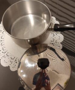 Farberware Classic Stainless Steel Sauce Pan/Saucepan with Lid, 1 Quart, Silver,50000,11.2"D x 6.3"W x 4.4"H Saucepot w/ Regular Lid (1 Quart) 44 81vbmn s3L