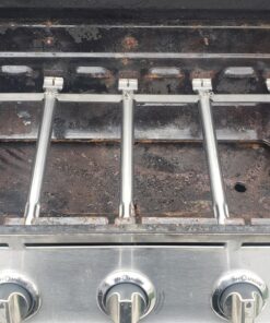 Direct Store Parts Kit DG149 Replacement for Charbroil 463247310,463257010 Gas Grill Burner,Crossover Tubes,Heat Shield-4 Pack (SS Burner + SS Carry-Over Tubes + Porcelain Steel Heat Plate) SS Burner + SS Carry-over tubes + Porcelain Steel Heat Plate 17 81vckrsTDFL