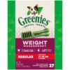 GREENIES Weight Management Regular Natural Dog Dental Care Chews Weight Control Dog Treats, 27 oz. Pack (27 Treats) Original 1.68 Pound (Pack of 1)