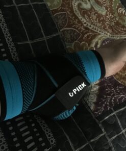 U-pick Ankle Brace for Plantar Fasciitis Support, Compression Sock Adjustable Strap for Heel Spur Achilles Tendonitis & Perineal Tendonitis & Sprained Ankle, Heel Pain Relief (Single/Blue) Blue-Single 33 81vdzwHeCdL