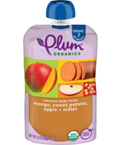 Alternative view of Plum Organics Stage 2 Organic Baby Food - Mango, Sweet Potato, Apple, and Millet - 3.5 oz Pouch (Pack of 12) - Organic Fruit and Vegetable Baby Food Pouch Mango,sweet potato,apple,millet
