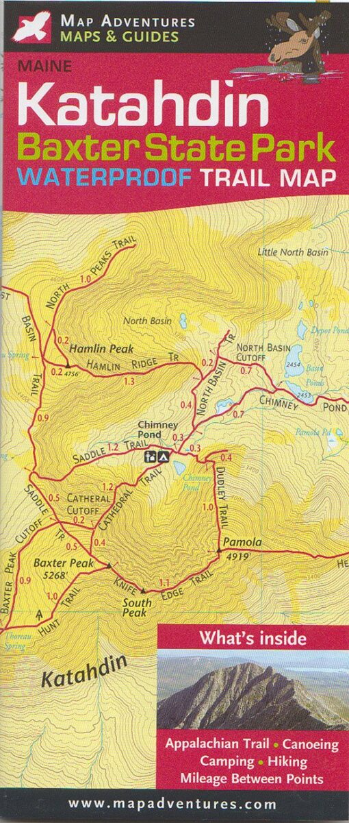 Katahdin; Baxter state Park Trail Map Map, June 15, 2011