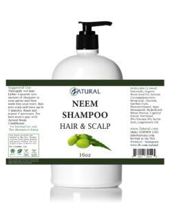 Zatural - Naked Neem - Neem Shampoo, Natural Soothing Scalp Shampoo (16oz Shampoo) 16 Fl Oz (Pack of 1) 8 81vg7sTou9L