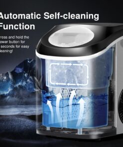 Nugget Ice Makers Countertop, 33 Lbs/Day Sonic Ice Maker, Countertop Ice Maker with Tooth-Friendly Chewable Ice, Soft Pebble Ice Maker with Self-Cleaning Function, VIVIDMOO 27 81vgSThoEoL