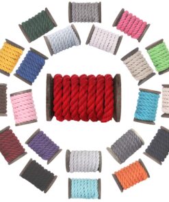 Ravenox Natural Twisted Cotton Rope | Made in The USA | Strong Triple-Strand Cordage for Sports, Décor, Pet Toys, Crafts, Macramé & Indoor Outdoor Use| by The Foot & Diameter (Multiple Color) Red 1/2 Inch x 640 Feet 11 81vhSNnpNL