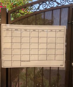 Dry Erase Laminated Jumbo Wall Calendar, Huge 24-inch by36-Inch Size, Monthly Planner for Home Office, Classroom, Large Date Boxes, Reusable Film, Never Folded, Includes 5 Markers, 8 Tacks. I Eraser White 24 x 36 - 1 month 30 81vhtpq6ZIL