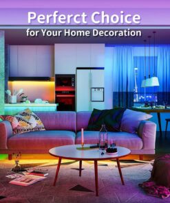 REEMEER Led Lights 100ft(2 Rolls of 50ft) Smart APP Control Music Sync Led Strip Lights RGB Color Changing Led Lights Strips with Remote Led Lights for Bedroom Kitchen and Party 100 ft 20 81vhzMJLa L