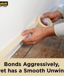 Scotch Contractor Grade Masking Tape, Tan, Tape for General Use, Multi-Surface Adhesive Tape, 0.94 Inches x 60.1 Yards, 6 Rolls 0.94" Width 24 81visTrHpoL