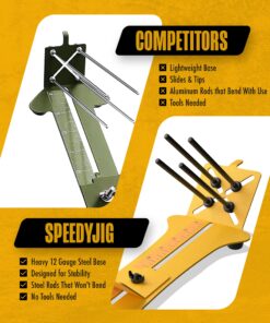 SpeedyJig Plus Paracord Bracelet & Monkey Fist Jig & Kit | Survival Bracelet Making Jig | Weave Camping Rope, Jewelry, Keychains | Craft Idea for Adults & Children | Includes Cord & Buckles Yellow Plus 24 81vjNOgSuGL