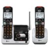 AT&T BL102-2 DECT 6.0 2-Handset Cordless Phone for Home with Answering Machine, Call Blocking, Caller ID Announcer, Audio Assist, Intercom, and Unsurpassed Range, Silver/Black 2 Handset 42 81vjTHTF9WL