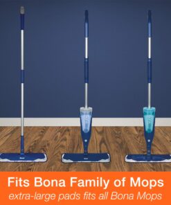 Bona Microfiber Pad Pack for Multi-Surface Hard Floors - 3-Pack Value - Use With Bona Mops - Includes Dusting Pad, Cleaning Pad, and PowerPlus Deep Clean Pad - Wood, Stone, Tile, Laminate, Vinyl Floor Variety Pack 19 81vkyQlF48L