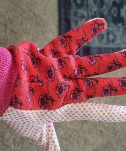 G & F 1852-3 Women Soft Jersey Garden Gloves, Women Work Gloves, 3-Pairs Green/Red/Blue per Pack 44 81vnq8x8tcL