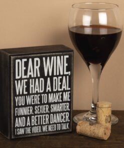 Primitives by Kathy 27179 Box Sign, 4" x 5", Dear Wine… 8 81vo5WumzhL