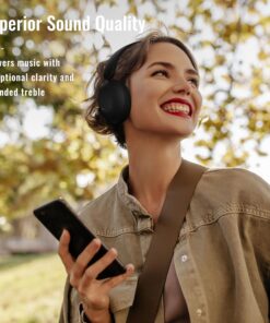 Pointcinco Active Noise Canceling Headphones, Over Ear Headphones with Mic, 60 Hours Play Time On Ear Bluetooth Headphones with Deep Bass, Foldable Headphones with HiFi Audio for Music P1 55 81vol4gypVL