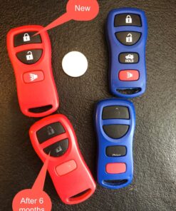 KeylessOption Keyless Entry Remote Control Car Key Fob Replacement for KBRASTU15, CWTWB1U733-Red (Pack of 2) Red 14 81volg9z8 L