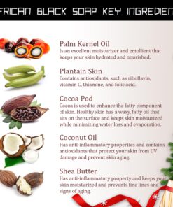 era of nature Best Raw ORGANIC AFRICAN BLACK SOAP, for Dry Skin and Skin Conditions. Pure & Natural Ingredients, Imported From Ghana - 1lb (16oz) 25 81vomqta4uL