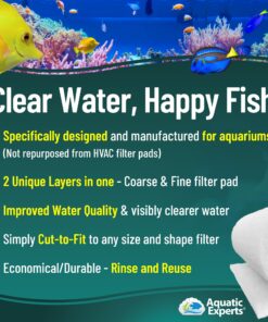 Aquatic Experts Aquarium Filter Floss for Fish Tank Filters - FilterFirst Aquarium Filter Pad - Aquarium Filter Media Roll for Crystal Clear Water, (12 Inch Wide, 72 Inch Long) 12 Inch Wide 30 81vph3FC5SL