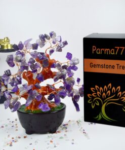 Parma77 Amethyst Crystal Tree, Purple Healing Crystals Gemstones Bonsai Money Tree, Purple Room Decor Cubicle Office Desk Decor for Women, Feng Shui Wealth and Luck Spiritual Gifts for Women 25 81vpzhMfBcL
