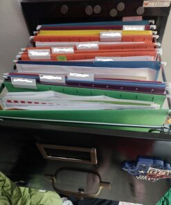 Amazon Basics Hanging Organizer File Folder, Letter Size, Assorted Colors - Pack of 25 36 81vq7eDaIEL