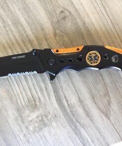 Snake Eye Tactical EMT Black & Orange Folding Pocket Knife 30 81vsi8LU8bL