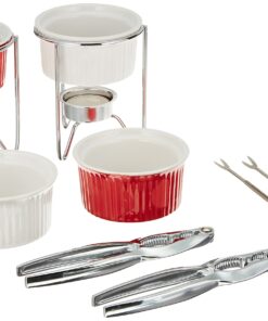 Oggi 8 Piece Seafood Set 1 Red, White