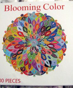 Bgraamiens Puzzle-Blooming Color-1000 Pieces Gradient Puzzle Color Challenge Blue Board Round Jigsaw Puzzles 42 81vtBOYaDhL