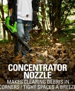 Greenworks 40V (115 MPH / 430 CFM) Brushless Axial Leaf Blower, 2.0Ah Battery and Charger Included Brushless Blower (2.0Ah) 21 81vtXjLVNyS 1