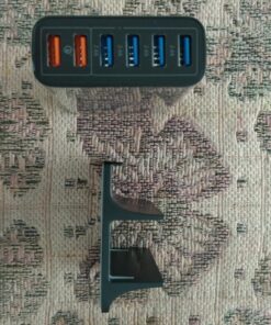 Key Power Quick Charge 3.0 Wall Charger, 60W 6-Port USB Fast Charger Desktop Charging Station for iPhone/PRO MAX/XS Max/XR/X/8/7/Plus, iPad Pro/Air 2/Mini, Galaxy S10/S9/S8/S7/Plus HTC and More 68 81vtnoaW4zL