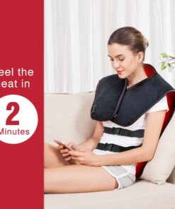 Alternative view of Snailax Heating Pad for Neck and Shoulders,Large Heating Pads for Back Pain Relief, Electric Back Heated Wrap,Fast Heat Pad with Massager & 5 Massage Mode, Auto Shut Off,Gifts for Women,Men 1 Count (Pack of 1)