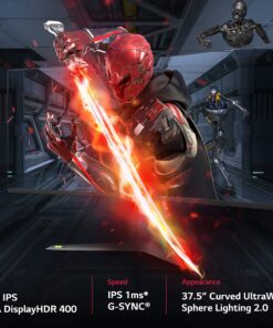 Alternative view of LG 38GL950G-B 38 Inch QHD Ultra Wide 1440p UltraGear Nano IPS 1ms Curved Gaming Monitor with 144HZ Refresh Rate and NVIDIA G-SYNC, Black