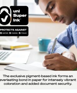 Uniball Vision Rollerball Black Pens Pack of 4, Fine Point Pens with 0.7mm Medium Black Ink, Ink Black Pen, Smooth Writing Bulk Pens, and Office Supplies 16 81vvTZyfATL