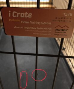 MidWest Homes for Pets Newly Enhanced Single Door iCrate Dog Crate, Includes Leak-Proof Pan, Floor Protecting Feet, Divider Panel & New Patented Features iCrate; Single Door 48.0"L x 30.0"W x 33.0"H 38 81vwLiH66yL