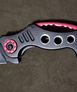 Snake Eye Tactical Pocket Knives Black Blade Tactical Knife black and orange 35 81vwb nEUnL