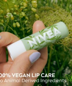 NIVEA Vegan Lip Care Variety Pack, Acai Seed Oil Shea Butter Lip Balm Sticks and Hemp Seed Oil Shea Butter Lip Balm Sticks, Pack of 4 Acai and Hemp 4 Count (Pack of 1) 33 81vxluzCSJL