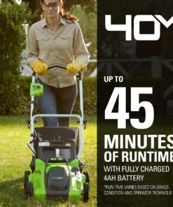 Greenworks 40V 16" Cordless (Push) Lawn Mower (75+ Compatible Tools), 4.0Ah Battery and Charger Included 16" Mower (4.0Ah) 30 81vz QbgyvS