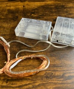 Amazon Basics 9ft 25 LED Fairy Lights, Battery Powered Outdoor String Lights for Bedroom, 2-pack (50 LEDs total), Warm White 25 LEDs, Fairy String - 2 pack 64 81vziPWgWtL