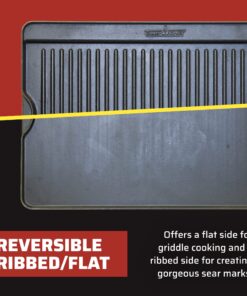 Camp Chef Reversible Pre-Seasoned Cast Iron Griddle, Cooking Surface 14 in. x 16 14 81vzsDL8QsL