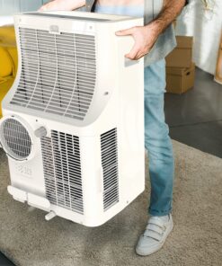 hOmelabs Portable Air Conditioner 12000 BTU - Cools Rooms up to 450 Sq. Ft. - Quiet AC Unit with Wheels, Washable Filter and Remote Control (New DOE 7200 BTU) 12,000 BTU 20 81w CcSsukL