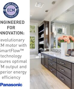 Panasonic FV-1115VKL2 WhisperGreen Select Ventilation Fan with Light and Speed Controls - 110-130-150 CFM - Quiet Ceiling Fan 13 81w JG5xiVL