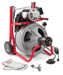 RIDGID 26998 Model K-400 Drain Cleaning 120-Volt Drum Machine Kit with C-45IW 1/2" x 75' Cable, White, Black, Red 30 81w1KfuZE8L