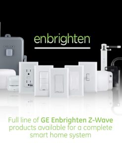 Alternative view of GE Enbrighten Add-On Switch for GE Z-Wave/GE Zigbee Smart Lighting Controls, Works with Alexa, Google Assistant, NOT A STANDALONE SWITCH, White & Light Almond, 12723