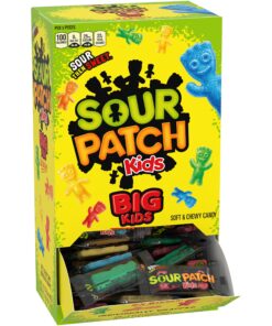 SOUR PATCH KIDS Big Individually Wrapped Soft & Chewy Candy, Christmas Candy Stocking Stuffers, 240 Count Box Mixed-Fruit 43 81w22sTLe2L
