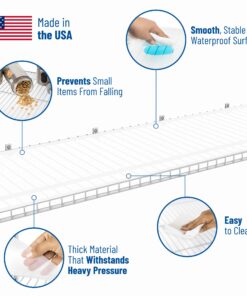 Closet Shelf Liner, Wire Shelf Liners for Closets and Pantry (Set of 4) 12 x 48 inch - Plastic Closet Liners 12x48 Clear 24 81w61kRo5cL