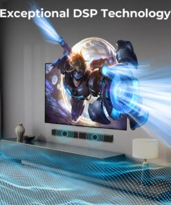Alternative view of MZEIBO Sound Bars for TV, Bluetooth Soundbar for TV, 50W TV Sound Bar with 4 Drivers and Remote Control, Home Audio TV Speakers Sound Bar with ARC/Optical/AUX Connect