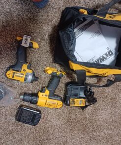 DEWALT 20V MAX Cordless Drill and Impact Driver, Power Tool Combo Kit with 2 Batteries and Charger, Yellow/Black (DCK240C2) Impact Driver/Drill Combo Only 51 81w8F9B1nnL