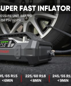 LOKITHOR JA400 1750A 12V Jump Starter with Air Compressor, 60W Two-Way Fast Charing, Lithium Car Battery Starter with 150PSI Digital Tire Inflator, Booster Pack for 7.5L Gas or 5.5L Diesel Engines 16 81w8J2 RwUL