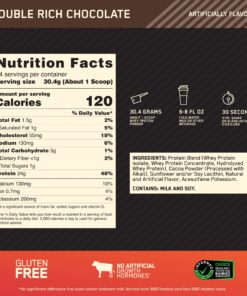 Optimum Nutrition Gold Standard 100% Whey Protein Powder, Double Rich Chocolate, 5 Pound (Packaging May Vary) 5 Pound (Pack of 1) 30 81w9OeRvJvL